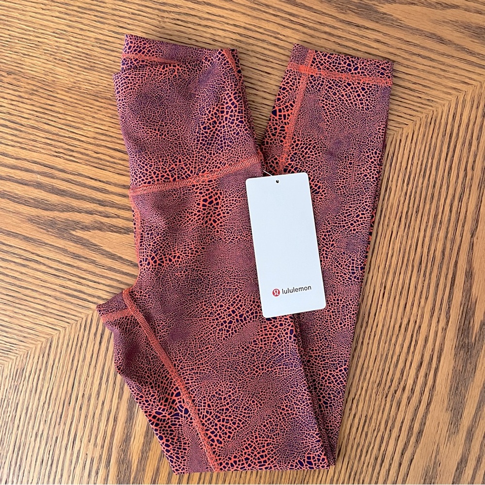 Lululemon Wunder Train High-Rise Tight 25" - Crackle Glaze Vintage Orange - Picture 7 of 7